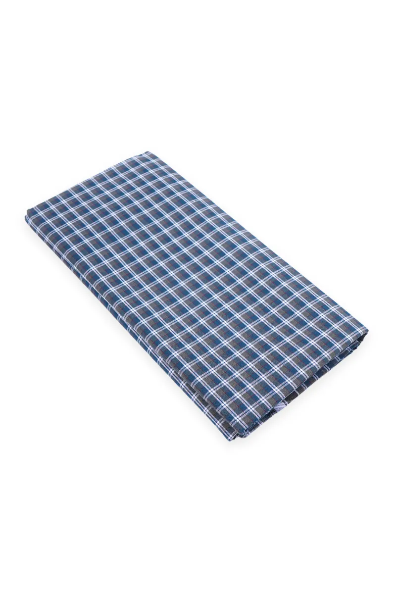 Men's Cotton Checkered Stitched Lungi - 2.20 MTR