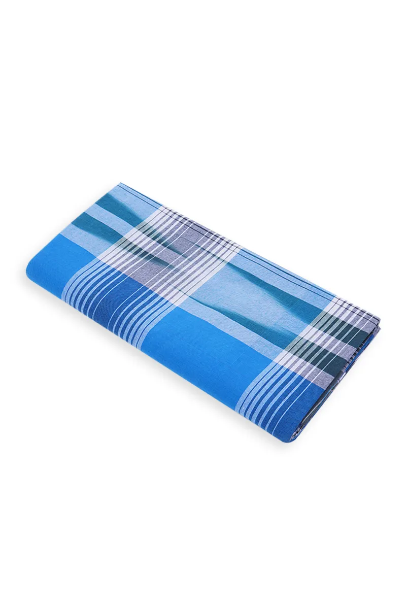 Men's Cotton Checkered Unstitched Lungi - 2.10 MTR