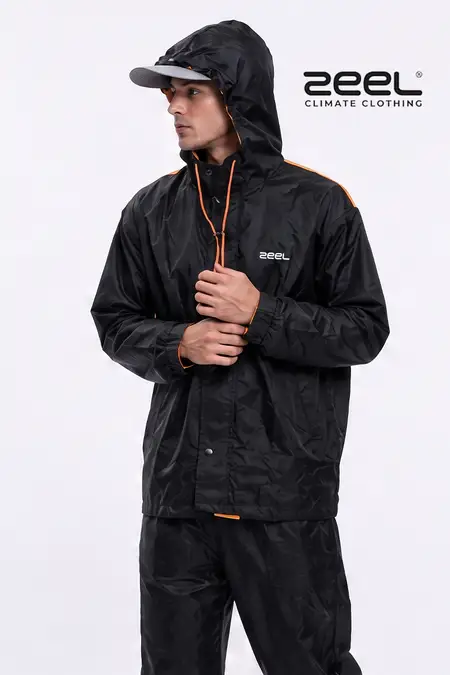 Men's Waterproof Polyester Soild Raincoat Set CLMRS13MUSXXL