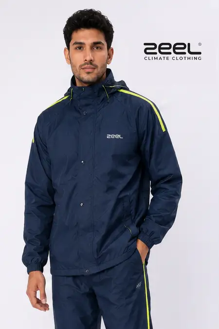Men's Waterproof Polyester Soild Raincoat Set CLMRS17YELXXL