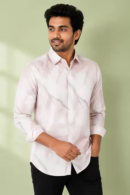 Men's Floral Print Cotton Shirt