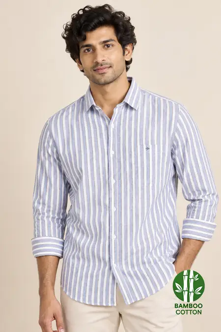 Men's Bamboo Cotton Classic Striped Shirt