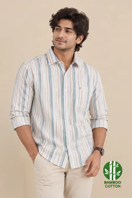 Men's Bamboo Cotton Classic Striped Shirt