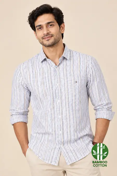 Men's Bamboo Cotton Classic Striped Shirt