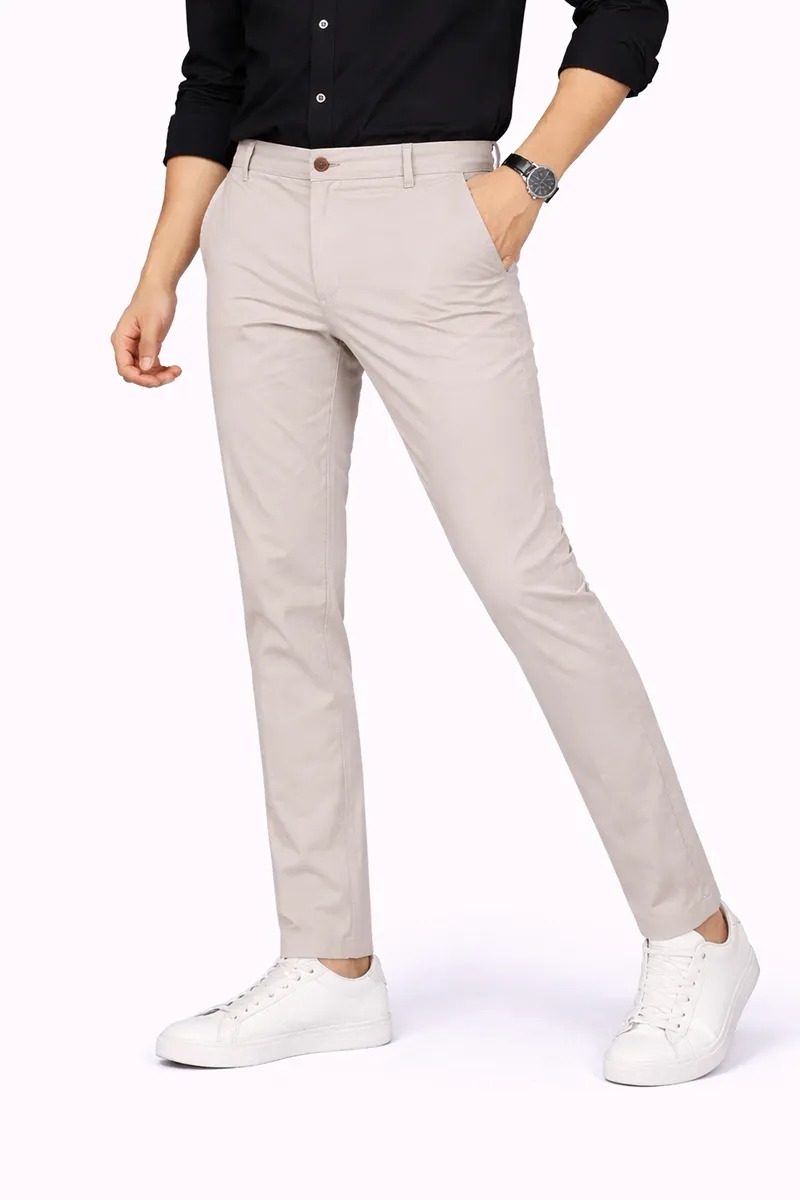Men's Cotton Blend Regular Fit Textured Trousers CLMT23CRE46