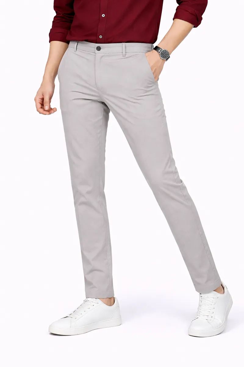 Men's Cotton Blend Regular Fit Textured Trousers CLMT23GRE44