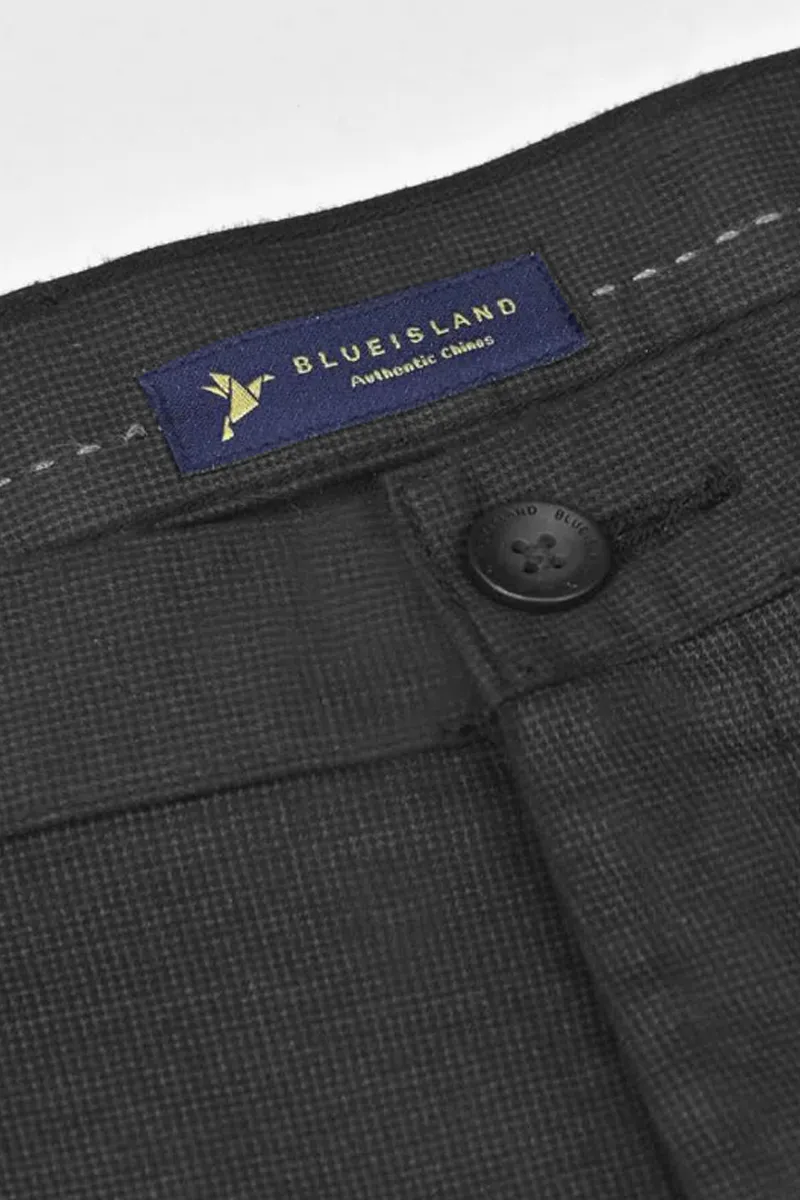 Men's Cotton Textured Stain Proof 2 Way Stretch Trousers CLMT32BLA32