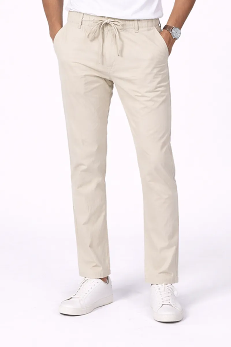 Cotton Regular Fit Solid Trousers for Men