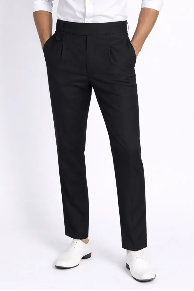 Cotton Regular Fit Gurkha Pants for Men CLMT40BLA32