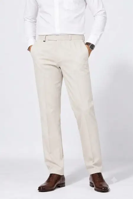 Men's Polo Fit Solid Formal Trousers