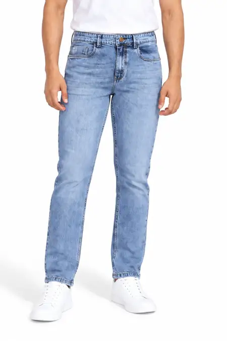 Men's Slim Fit Mid-Rise Denim Jeans