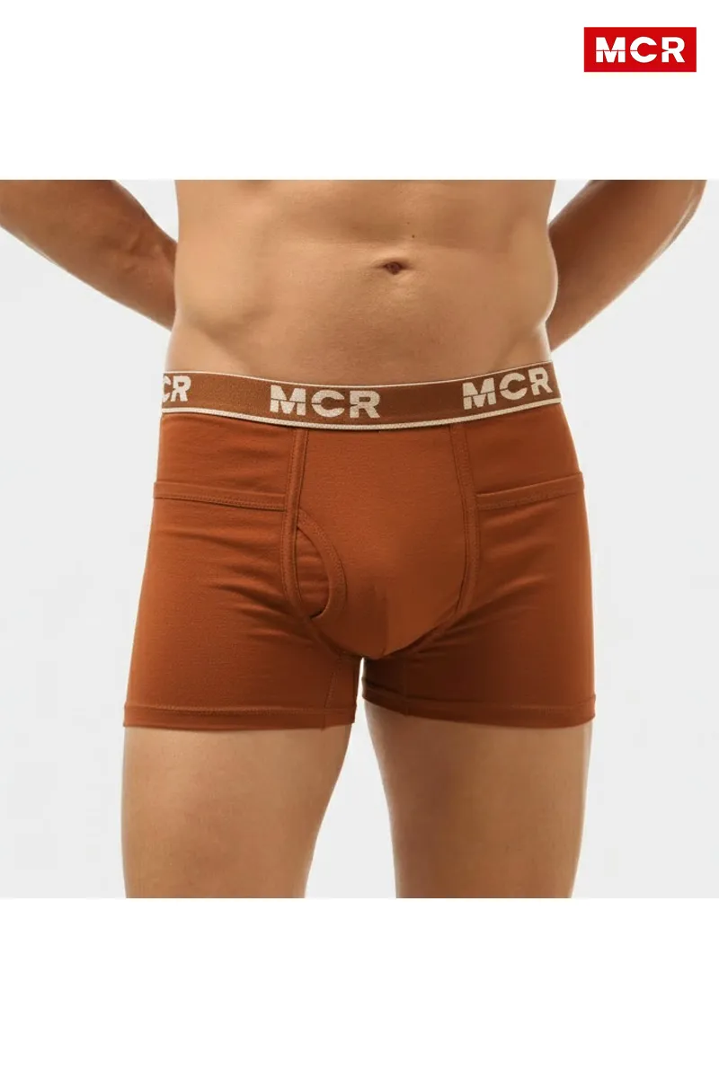 Men's Cotton Solid Master Mind Trunks CLMTR009BRO90