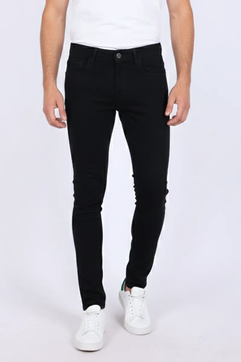 Men Cotton Blend Slim Tapered Fit Jeans