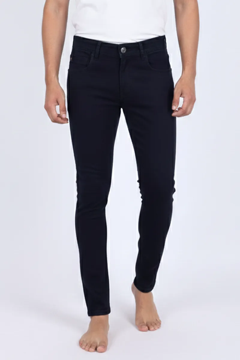 Men Cotton Blend Slim Tapered Fit Jeans