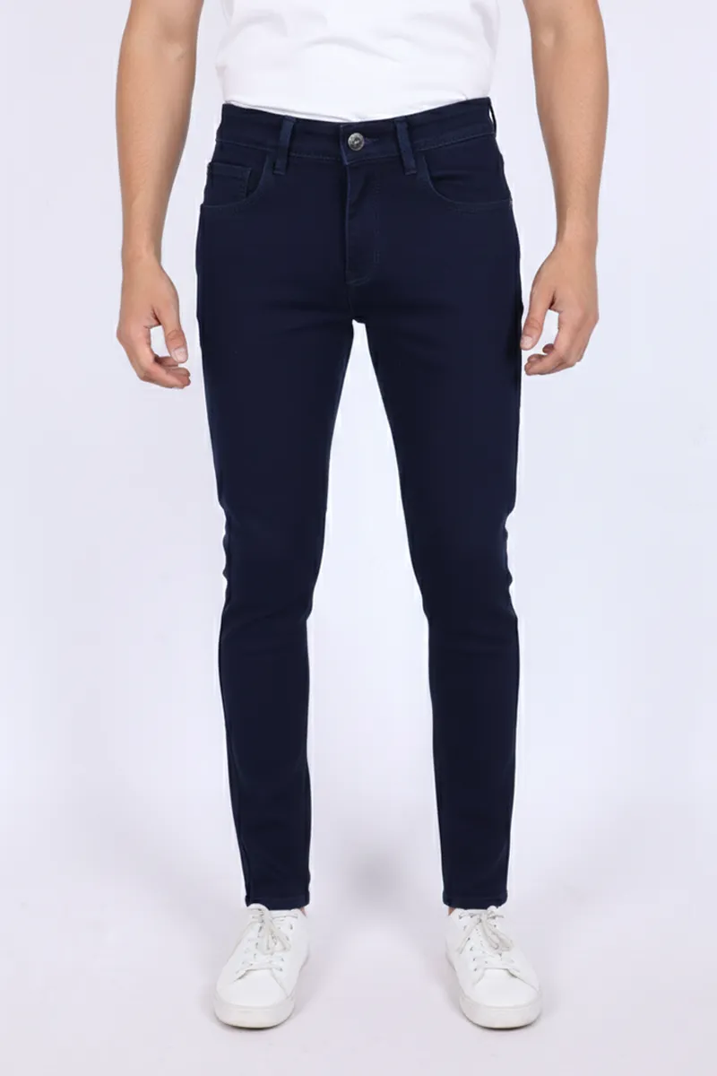 Men Cotton Blend Slim Tapered Fit Jeans CLMTR11INK36