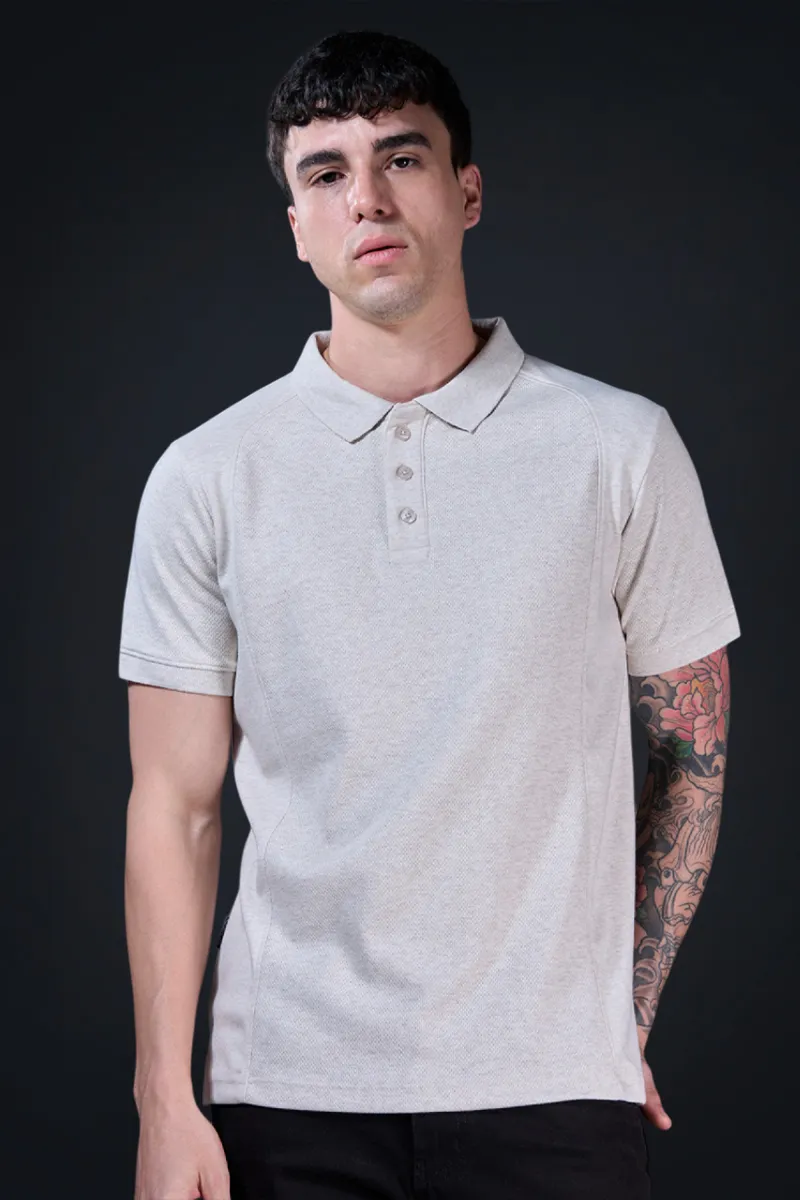 Men's Cotton Textured Casual T-shirt CLMTS11CRE42 Baeficker