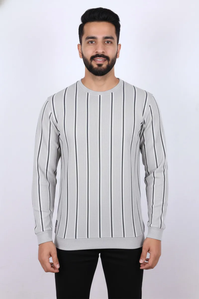 Men's Cotton Blend Round Neck Casual Sweatshirts CLMTS14GRE42