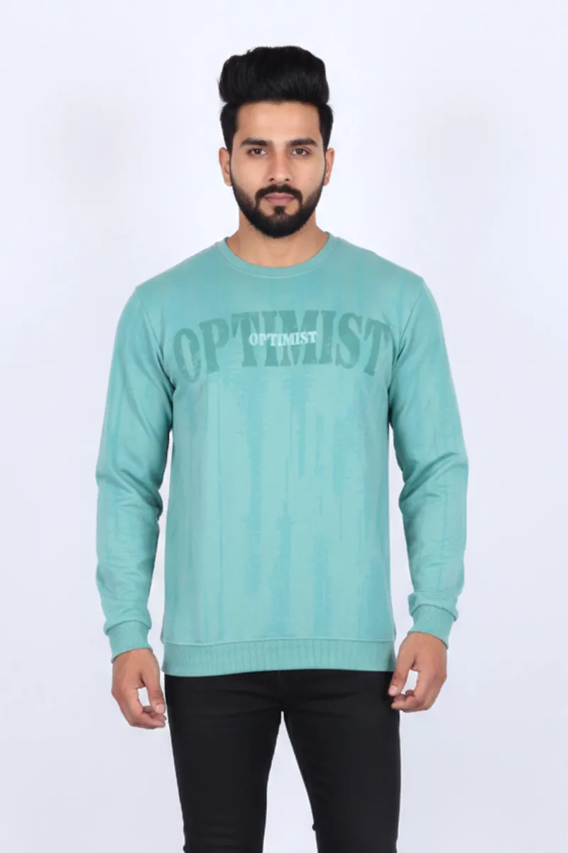 Men's Cotton Blend Self Design Casual Sweatshirts