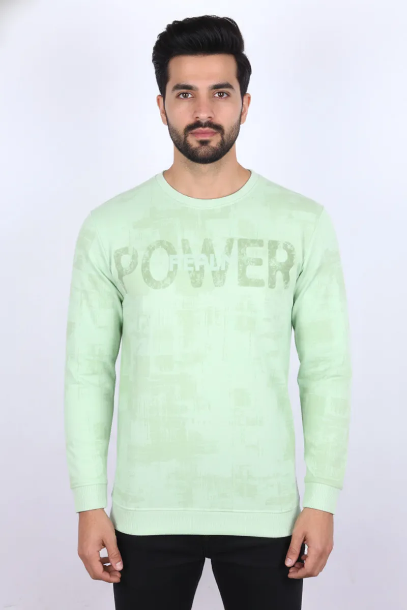 Men's Cotton Blend Self Design Casual Sweatshirts