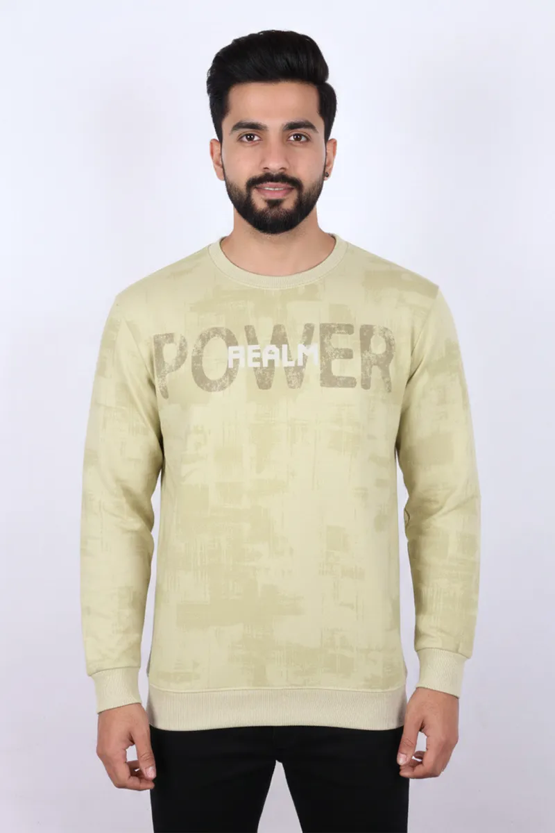 Men's Cotton Blend Self Design Casual Sweatshirts CLMTS26LIMM
