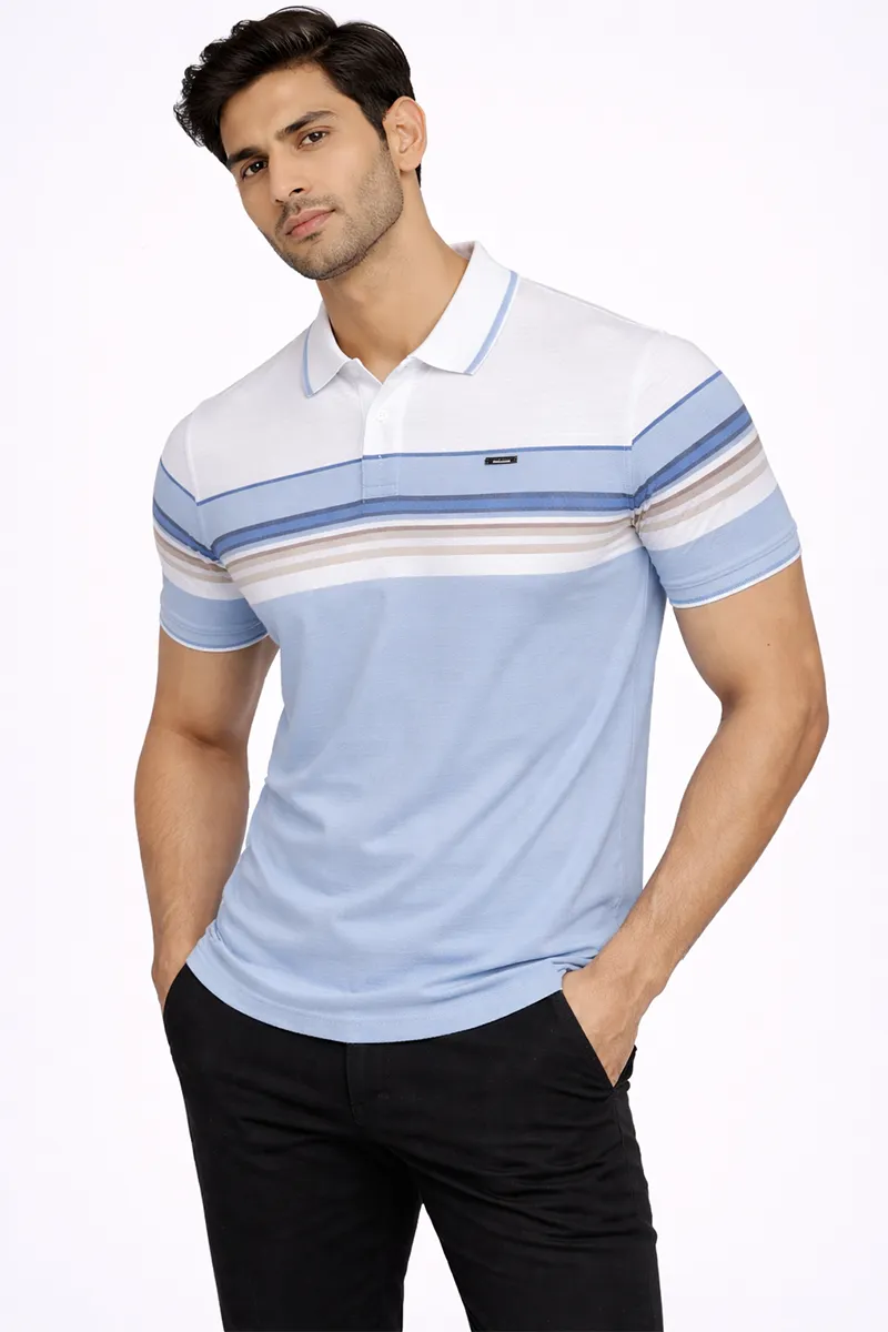 Men's Cotton Polo Neck Casual T-shirt