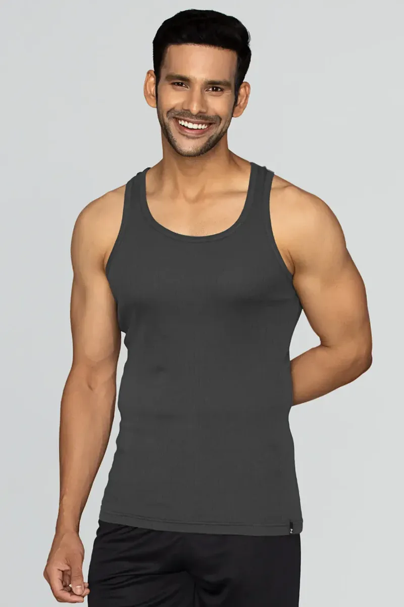 Men's Textured Combed Cotton Vest