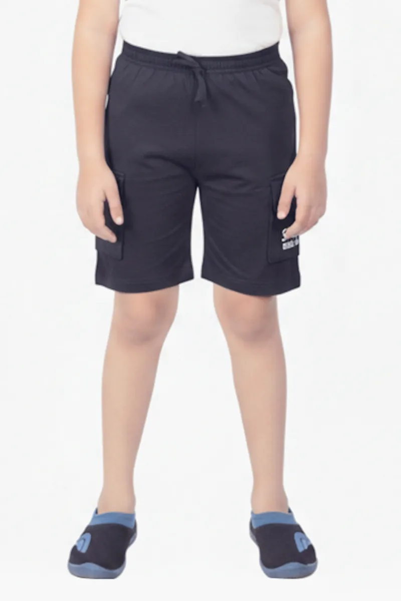 Cotton Shorts for Boys - Black