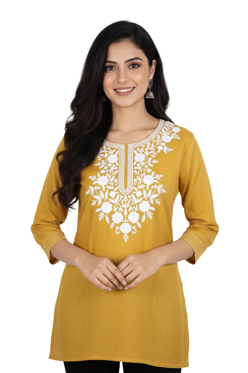 Cotton Embroidered Top for Women