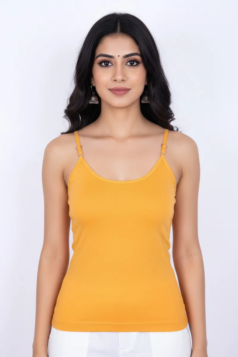 Cotton Solid Camisole for Women CLW00054YEL80