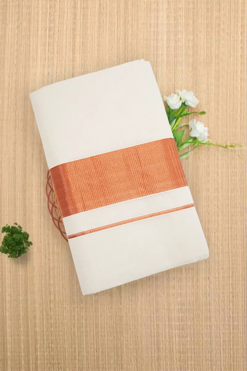 Kerala Cotton Copper Border Saree for Women CLW00078COPFRESIZ