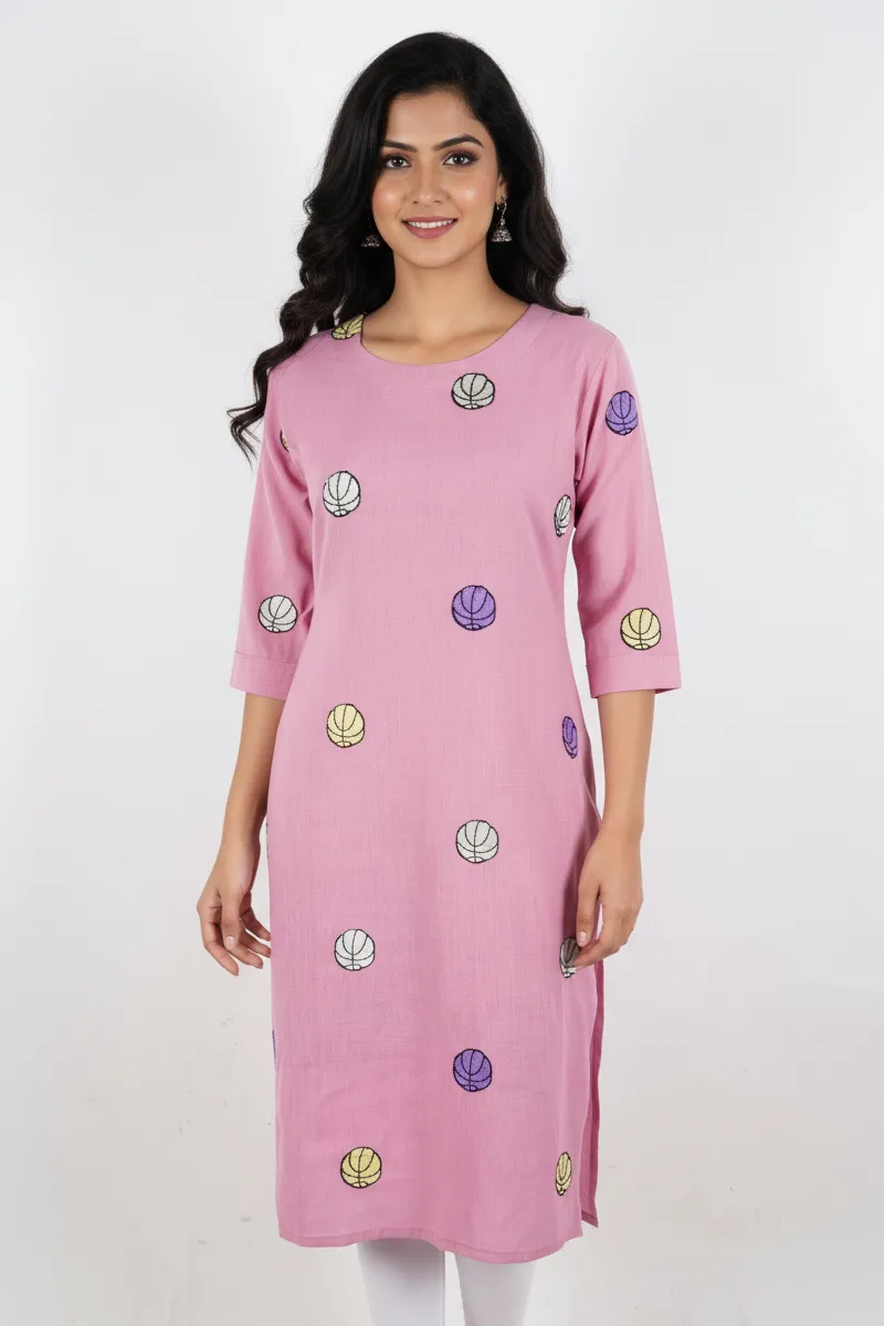 Cotton Embroidered Kurti for Women