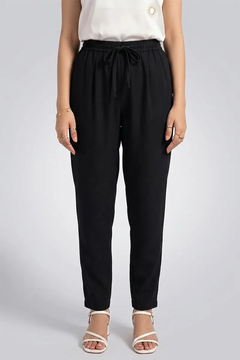 Cotton Solid Kurti Pant for Women CLW00096BLAXXL