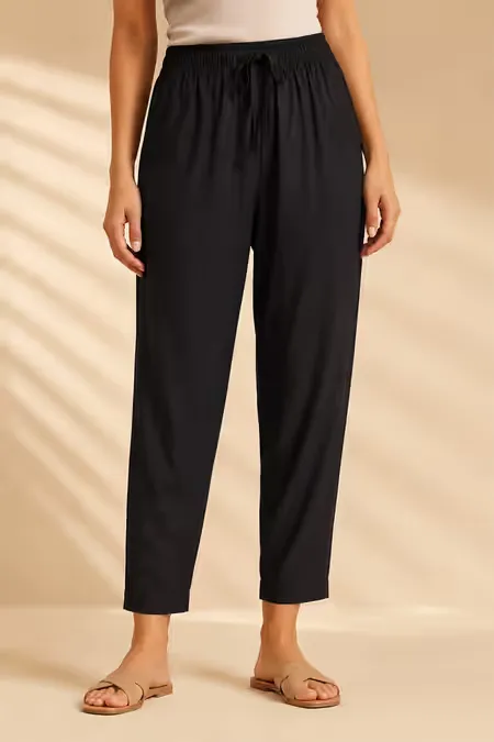 Cotton Solid Kurti Pant for Women CLW00096BLA3XL
