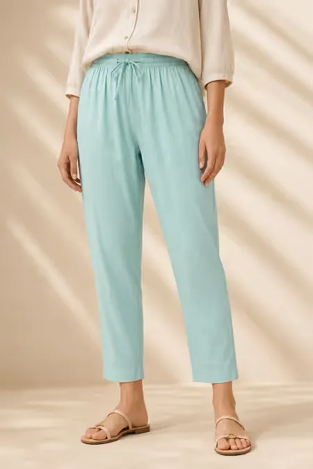 Cotton Solid Kurti Pant for Women CLW00096GREXXL