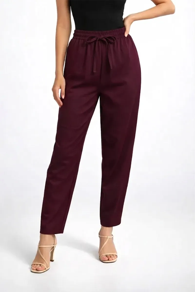 Cotton Solid Kurti Pant for Women CLW00096WINXL