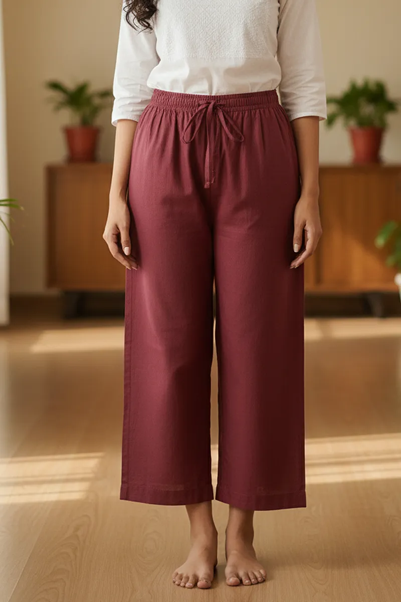 Cotton Solid Palazzo for Women CLW00098MARL