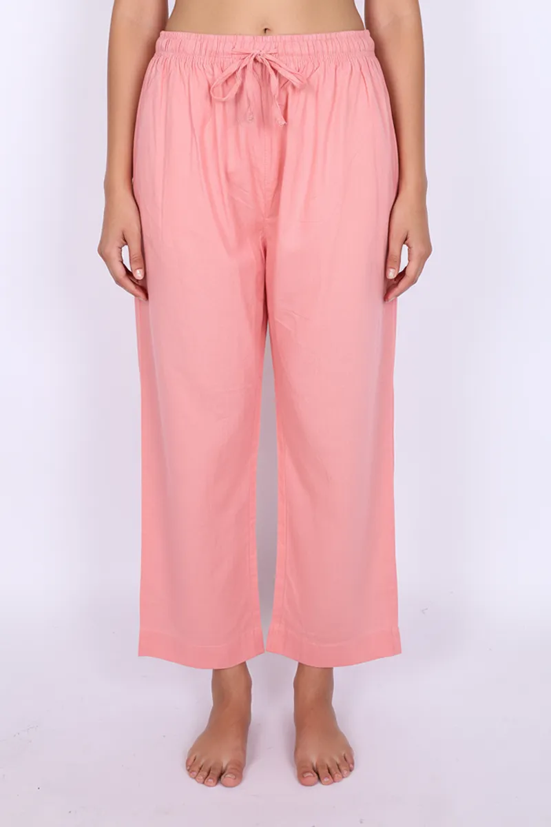 Cotton Solid Palazzo for Women CLW00098PEAXXL
