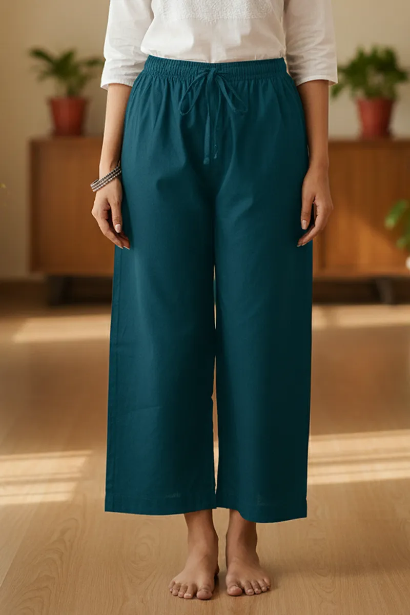 Cotton Solid Palazzo for Women