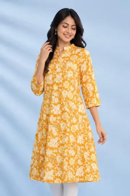 Rayon Floral Printed Kurti for Women CLW00221MUSL