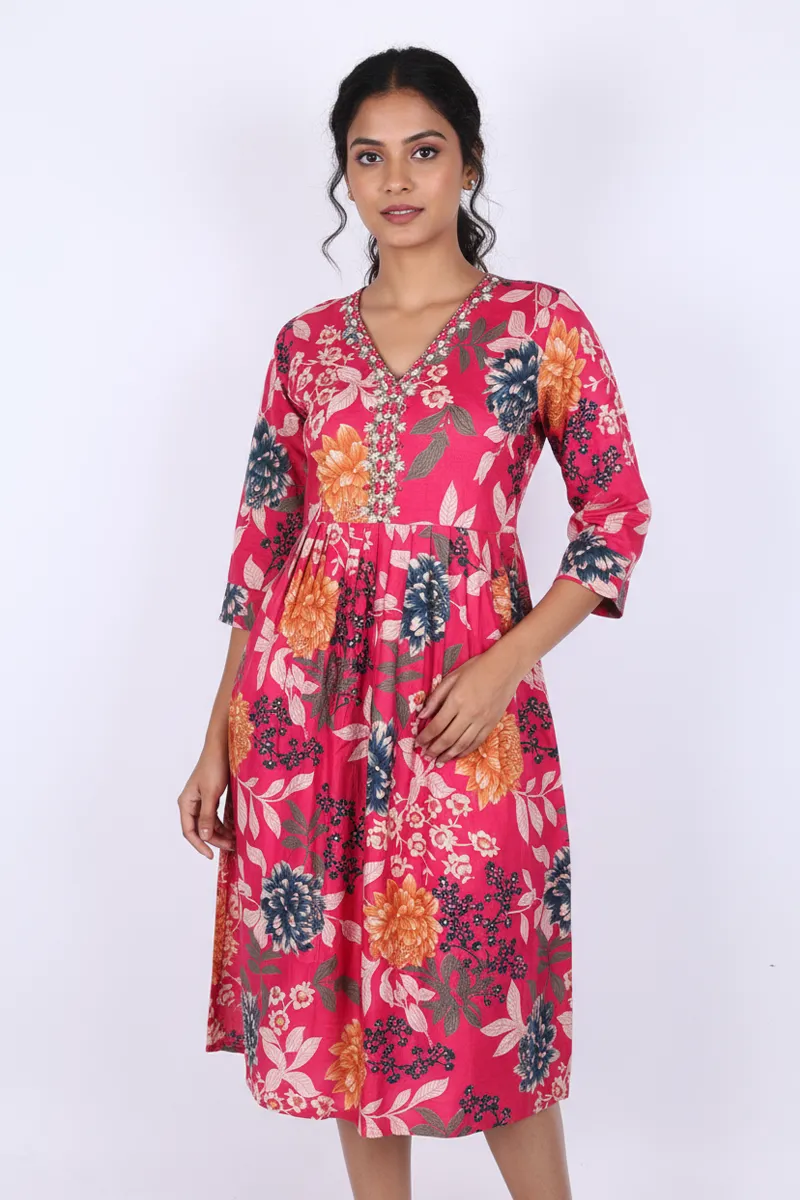 Buy Rayon Floral Printed A-line Kurti for Women | Kurti Online at Best Prices Annachy Buy Rayon Floral Printed A-line Kurti for Women | Kurti Online at Best Prices Annachy