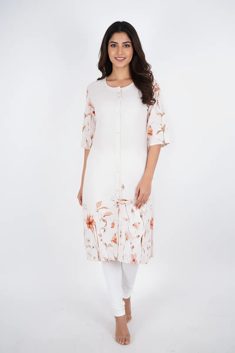 Rayon Floral Printed Kurti for Women CLW00290LIGORAXXL