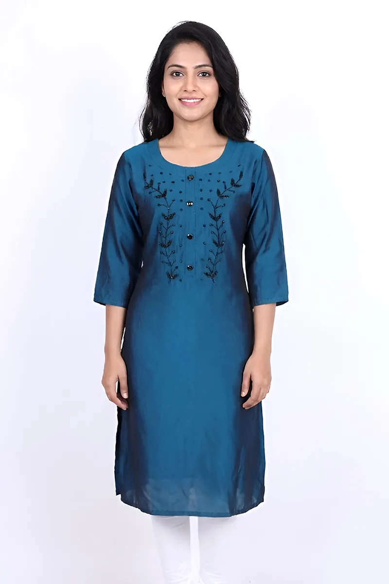 Rangeela Silk Solid Kurti for Women 