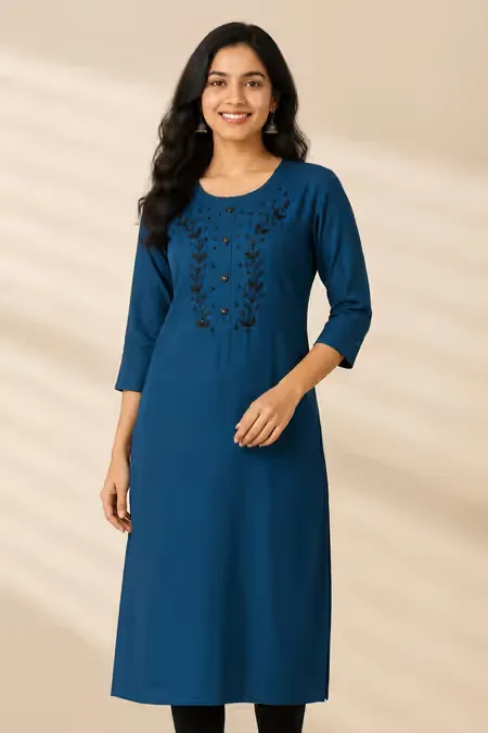 Rangeela Silk Solid Kurti for Women