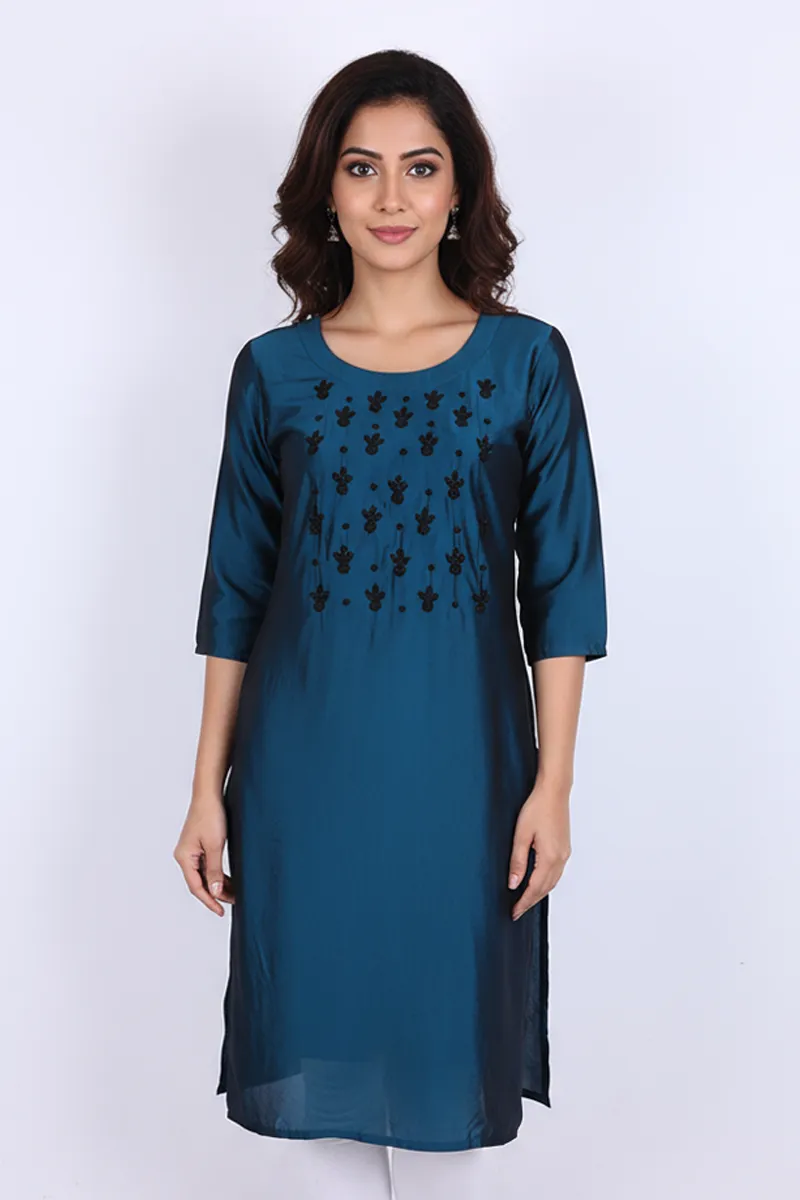 Rangeela Silk Solid Kurti for Women 