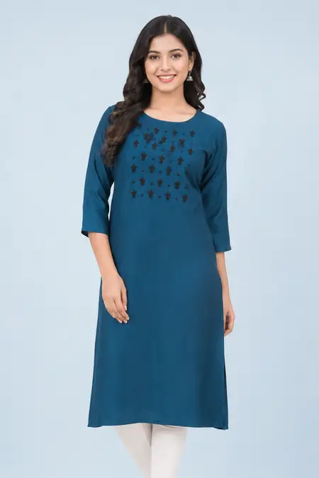 Rangeela Silk Solid Kurti for Women