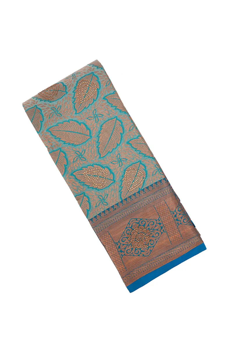 Kubera Pattu Woven Design Saree with Unstitched Blouse for Women CLW00316GREFRESIZ
