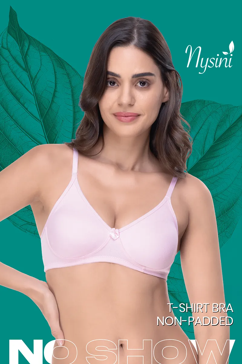 Nysini Cotton Solid Non- Padded T-Shirt Bra for Women