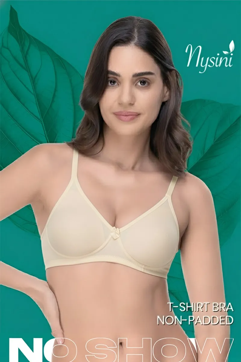 Nysini Cotton Solid Non- Padded T-Shirt Bra for WomenCLW00384SKI38D