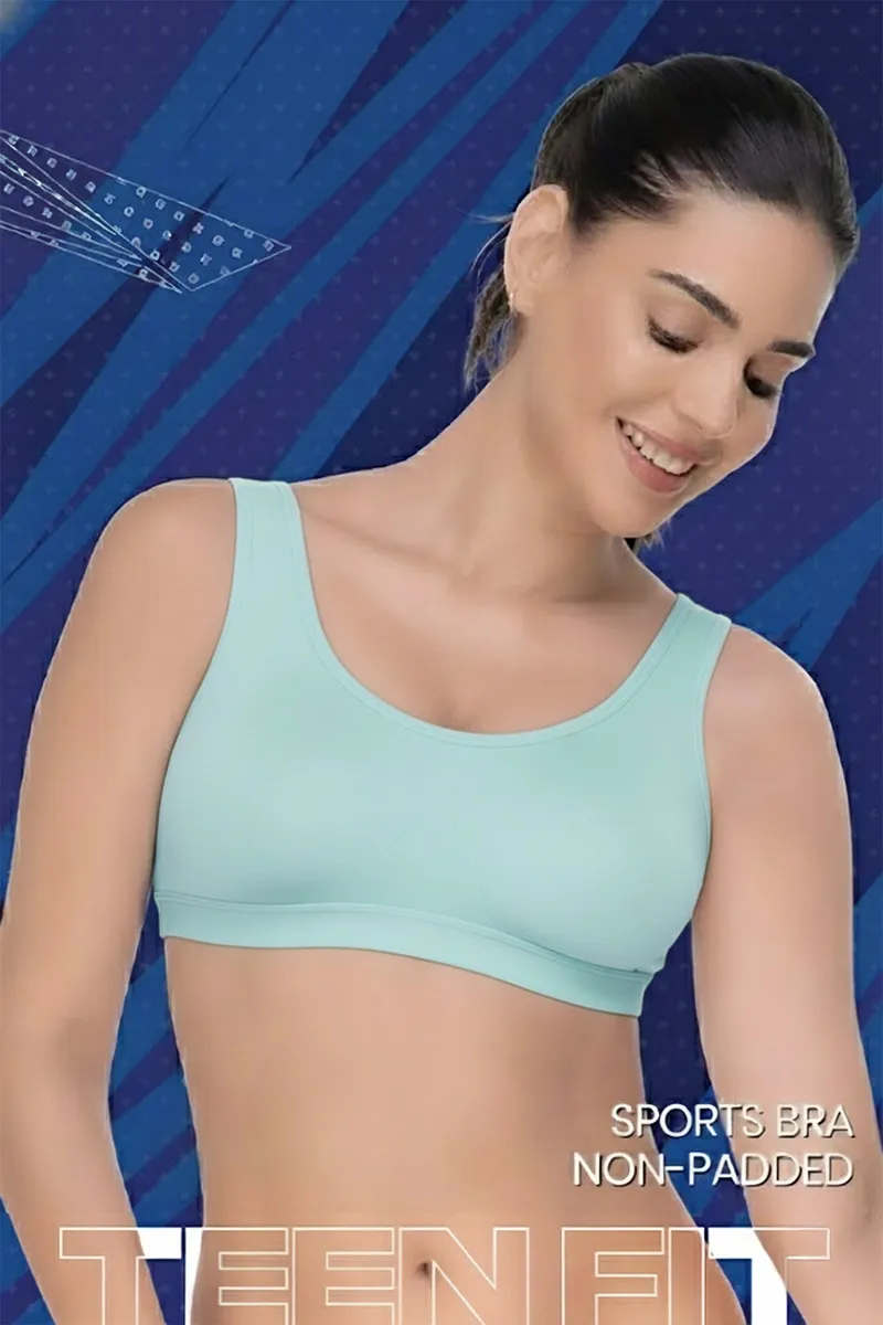 Nysini Cotton Solid Non- Padded Sports Bra for Women CLW00385MINXXL