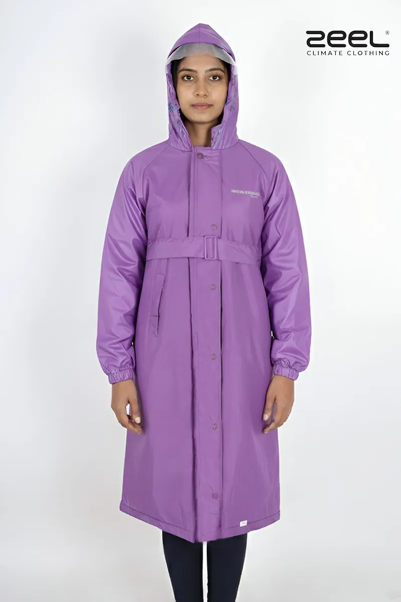 PVC Waterproof Reversible Rain Jacket for Women CLW00387LIGVIOL